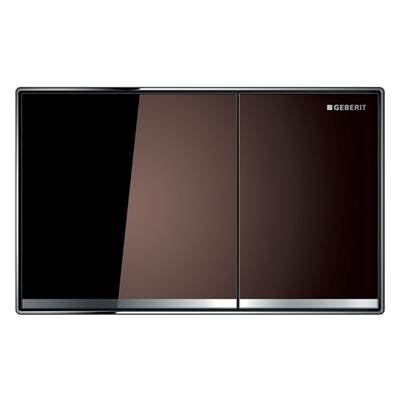 Geberit 115.640.SQ.1- Geberit actuator plate Sigma60 for dual flush, surface-even: umber glass | FaucetExpress.ca