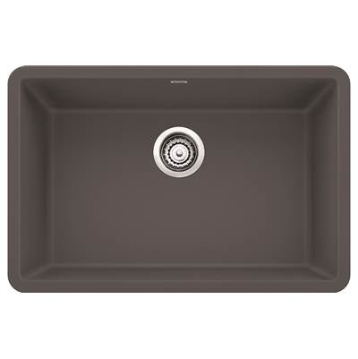 Blanco 401891- PRECIS U Single 27 Undermount Sink, SILGRANIT®, Cinder | FaucetExpress.ca