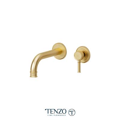 Tenzo ALY14-BG - Wall Mount Lavatory Faucet Alyss Brushed Gold