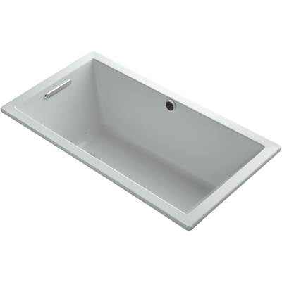 Kohler 1168-GHW-95- Underscore Rectangle 60-in X 32-in Heated Bubblemassage Air Bath With Bask, Reversible Drain | FaucetExpress.ca