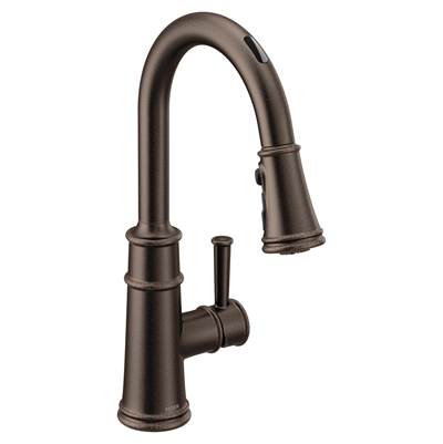 Moen 7260EVORB- Belfield Smart Faucet Touchless Pull Down Sprayer Kitchen Faucet With Voice Control And Power Boost, Oil Rubbed Bronze