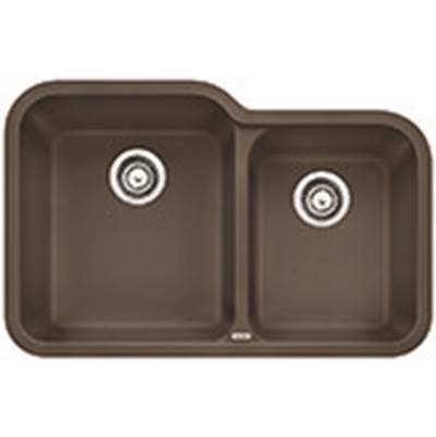 Blanco 401139- VISION U 1 ¾ Undermount Kitchen Sink, SILGRANIT®, Café | FaucetExpress.ca