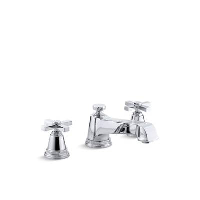 Kohler T13140-3A-CP- Pinstripe® Pure Deck-mount bath faucet trim for high-flow valve with cross handles, valve not included | FaucetExpress.ca