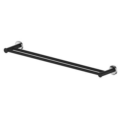 Vogt BA.0509.CB- Zehn Double Towel Bar Chrome Matte Black