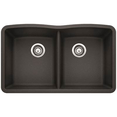 Blanco 400073- DIAMOND U 2 Undermount Sink, SILGRANIT®, Anthracite | FaucetExpress.ca