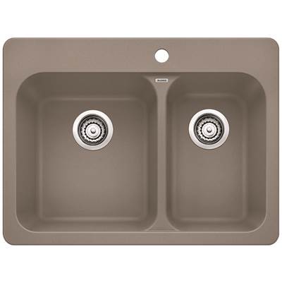 Blanco 401129- VISION 1 ½ Drop-in Kitchen Sink, SILGRANIT®, Truffle | FaucetExpress.ca