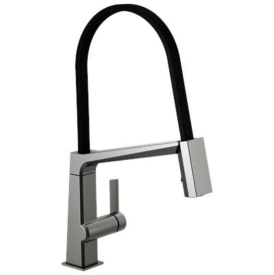 Delta 9693-KS-DST- Single Handle Exposed Hose Kitchen Faucet | FaucetExpress.ca