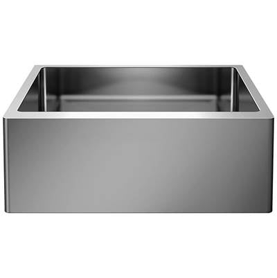 Blanco 401869- QUATRUS R15 U 1 Medium Farmhouse Sink, Stainless Steel | FaucetExpress.ca