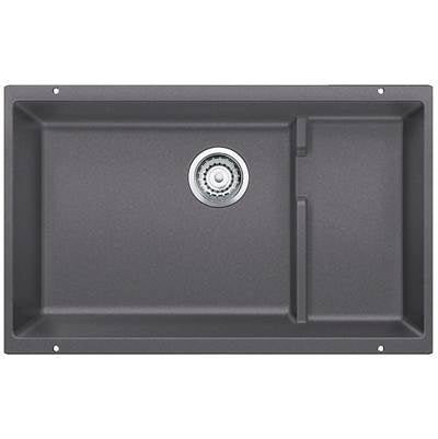 Blanco 401447- PRECIS Cascade Undermount Kitchen Sink, SILGRANIT®, Cinder | FaucetExpress.ca