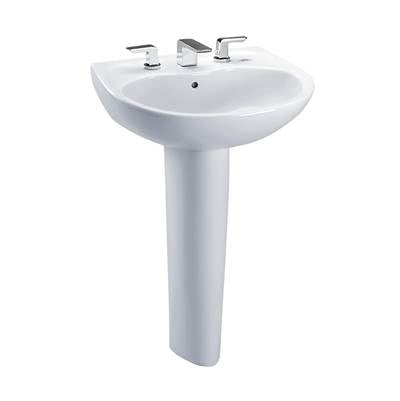 Toto LPT241G#01- Supreme 1-Hole Lav & Ped W/ Cefiontect Glaze -Cotton | FaucetExpress.ca