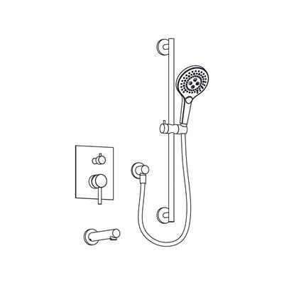 Aqualem TSKP2123-CP- 2-Way Pressure Balance Shower Trim Set (Rough-In Req: AQP5200.RI) - FaucetExpress.ca