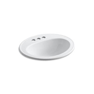 Kohler 2196-4-0- Pennington® Drop-in bathroom sink with centerset faucet holes | FaucetExpress.ca