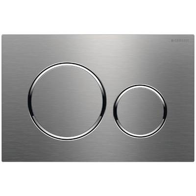Geberit 115.882.SN.1- Geberit actuator plate Sigma20 for dual flush: stainless steel brushed/polished/brushed | FaucetExpress.ca
