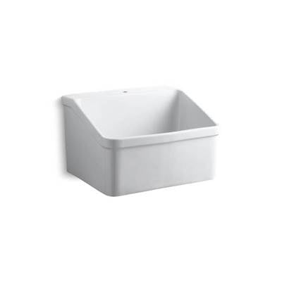 Kohler 12793-0- Hollister 28'' x 22'' bracket-mounted utility sink with single faucet hole | FaucetExpress.ca