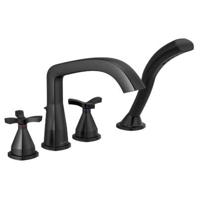 Delta T47766-BL- Four Hole Roman Tub Trim Shower 2O | FaucetExpress.ca