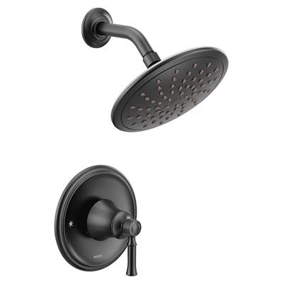 Moen T2282EPBL- Dartmoor 1-Handle Posi-Temp Shower Only Trim Kit With Eco-Performance Rainshower In Matte Black