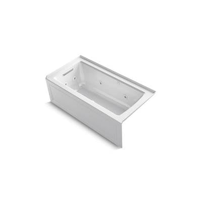 Kohler 1947-XGHLA-0- Archer® 60'' x 30'' integral apron whirlpool + Heated BubbleMassage air bath with left-hand drain | FaucetExpress.ca