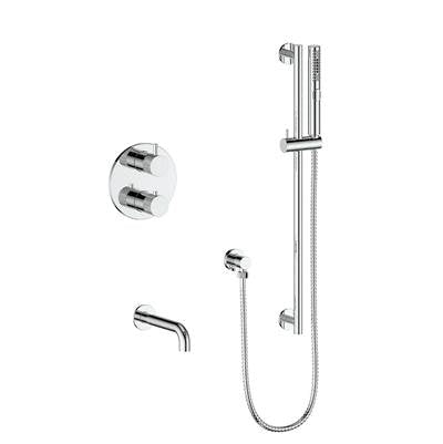 Vogt SET.DA.220.500.CC- Drava 2-Way Thermostatic Set - Handheld and Spout Chrome