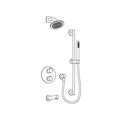 Aqualem TSKT3163-RGD- 3-Way Thermostatic Shower Kit Trim Set (Rough-In Valve Request: HW2300.RI ) - FaucetExpress.ca