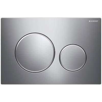 Geberit 115.882.KH.1- Geberit actuator plate Sigma20 for dual flush: bright chrome / matt chrome / bright chrome | FaucetExpress.ca