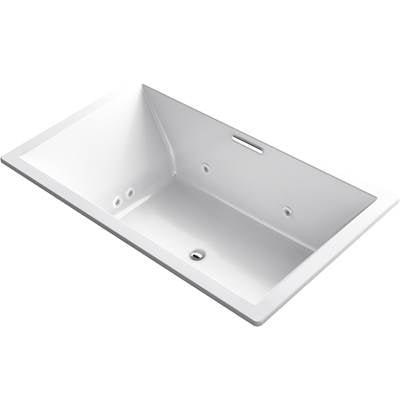 Kohler 1174-XHGH-0- Underscore Rectangle 72-in X 42-in Heated Bubblemassage Air Bath With Whirlpool, Center Drain | FaucetExpress.ca
