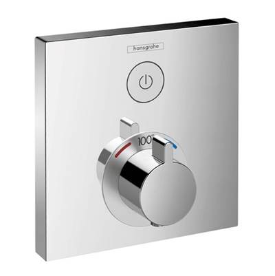 Hansgrohe 15762001- HG Showerselect E Thermostatic Trim 1 Function, Square - FaucetExpress.ca