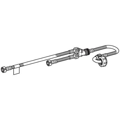 Geberit 242.823.00.1- Reinforced braided hose for hydraulic servo lifter, for Geberit Sigma concealed cistern 8 cm | FaucetExpress.ca