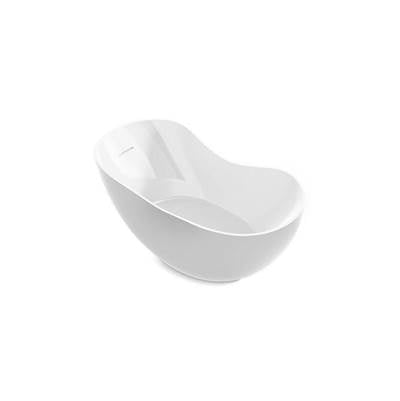 Kohler 1800-0- Abrazo® 66'' x 32'' freestanding bath with center toe-tap drain | FaucetExpress.ca
