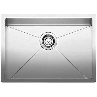 Blanco 401517- QUATRUS R15 U 1 Medium Undermount Sink, Stainless Steel | FaucetExpress.ca