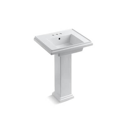 Kohler 2844-4-0- Tresham® 24'' pedestal bathroom sink with 4'' centerset faucet holes | FaucetExpress.ca