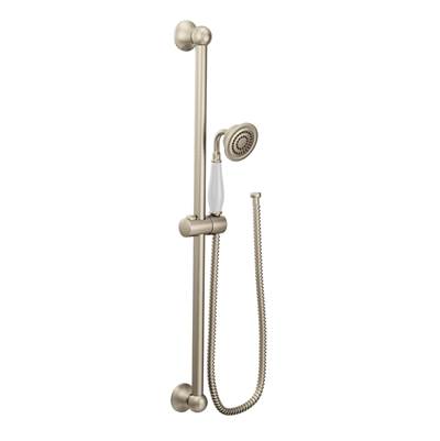 Moen S12107EPBN- S12107Epbn Showering Accessories-Premium Eco-Performance Handheld Shower with 30'' Slide Bar, Brushed Nickel