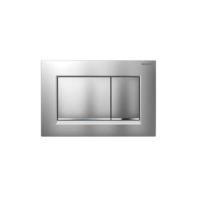 Geberit 115.883.JQ.1- Geberit actuator plate Sigma30 for dual flush: matt chrome-coated, easy-to-clean coated, bright chrome-plated | FaucetExpress.ca