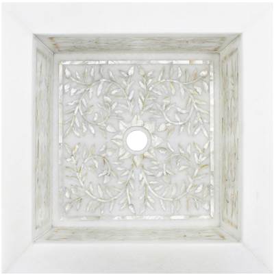 Linkasink MI05 - Floral Mother of Pearl Inlay Bar Sink - Drop-In