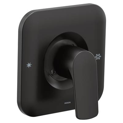 Moen T2811BL- Rizon Posi-Temp Pressure Balancing Modern Shower Trim Kit, Valve Required, Matte Black