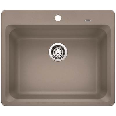 Blanco 401147- VISION 1 Drop-in Kitchen Sink, SILGRANIT®, Truffle | FaucetExpress.ca