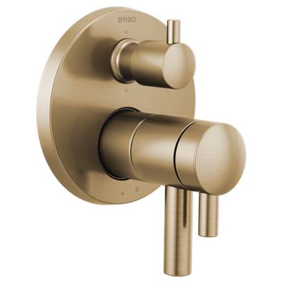 Brizo T75675-GL- Tempassure Thermostatic Valve With Integrated 6-Function Div | FaucetExpress.ca