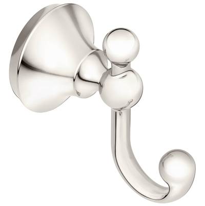 Moen YB5203NL- Wynford Polished Nickel Double Robe Hook