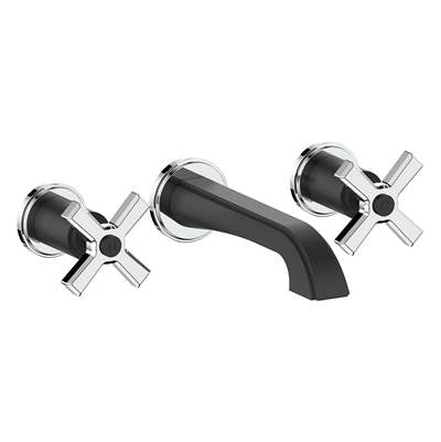 Vogt TM.Z4.1500.CB- Zehn Trim for Wall Mount Lavatory Faucet without Pop-Up Chrome Matte Black