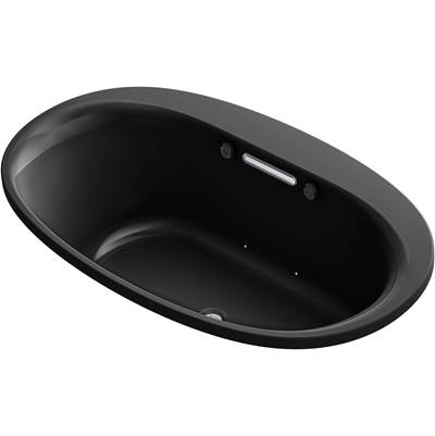 Kohler 5714-GHW-7- Underscore Oval 60-in X 36-in Heated Bubblemassage Air Bath With Bask | FaucetExpress.ca