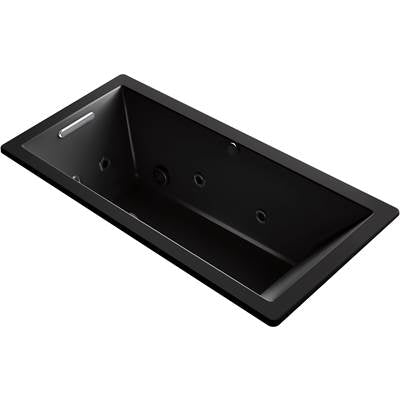 Kohler 1822-XHGH-7- Underscore Rectangle 66-in X 32-in Heated Bubblemassage Air Bath With Whirlpool, Reversible Drain | FaucetExpress.ca
