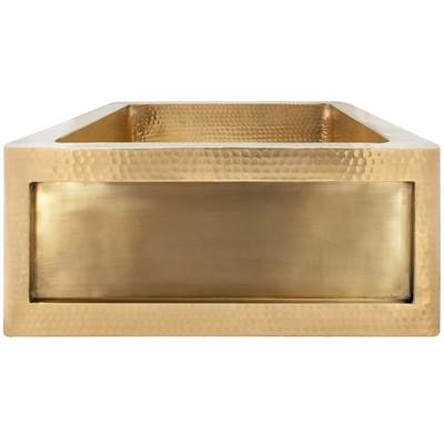 Linkasink C074-3.5 - Hammered Inset Apron Front Hammered Bar Sink