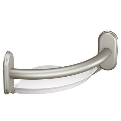 Moen LR2354DBN- Grab Bar Brushed Nickel 9'' Grab Bar With Corner Shelf