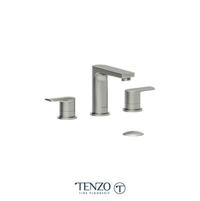 Tenzo DE13-P-BN - Delano 8In Lavatory Faucet Brushed Nickel With (Overflow) Drain