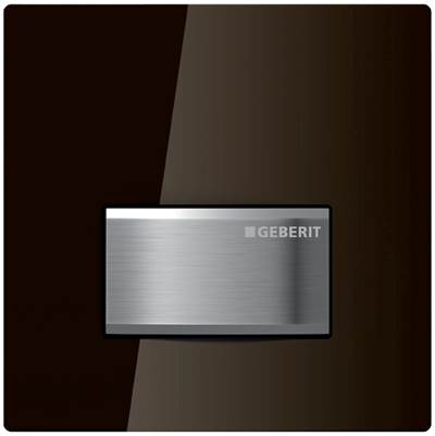Geberit 116.016.SQ.5- Geberit urinal flush control with pneumatic flush actuation, actuator plate type 50: umber glass | FaucetExpress.ca