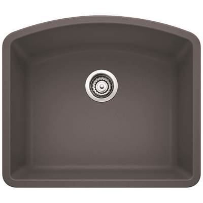 Blanco 401404- DIAMOND U 1 Undermount Sink, SILGRANIT®, Cinder | FaucetExpress.ca