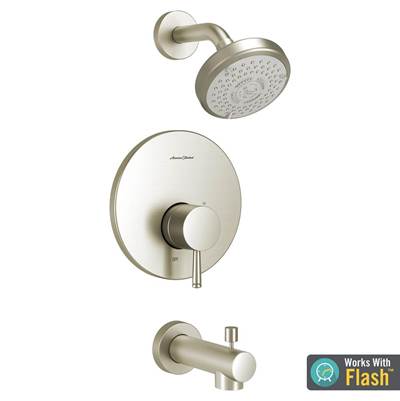 American Standard TU064508.295- Serin 1.75 Gpm/6.6 L/Min Tub And Shower Trim Kit W/Water-Saving 3-Function Shower Head, Double Ceramic Pressure Balance Cartridge W/Lever Handle