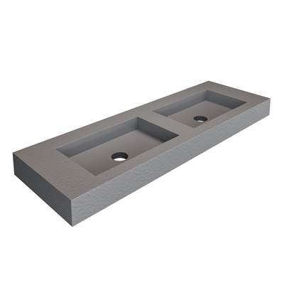 Royal Bath and Marble PETSTONE5518CE- WASHBASIN PETRA WALL HUNG 55" CEMENTO