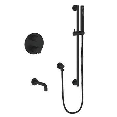 Vogt SET.DA.220.500.MB- Drava 2-Way Thermostatic Set - Handheld and Spout Matte Black
