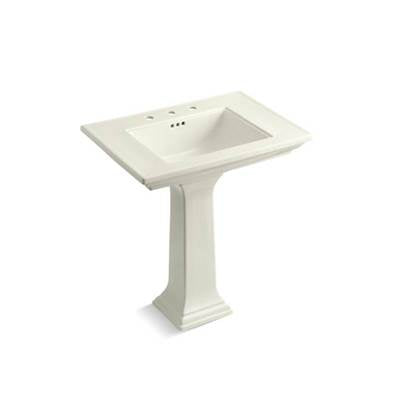 Kohler 2268-8-96- Memoirs® Stately 30'' Pedestal bathroom sink with widespread faucet holes | FaucetExpress.ca