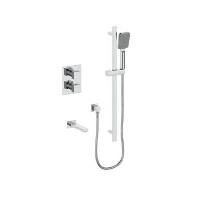 Vogt TM.KG.220.500.CC- Kapfenberg Trim for 2-Way Thermostatic Set - Handheld and Spout Chrome